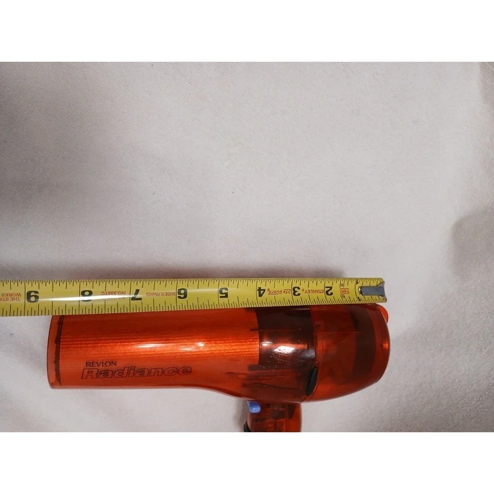 Rare Revlon Red TRANSPARENT Hair Dryer FULL Size Professional Powerful Salon